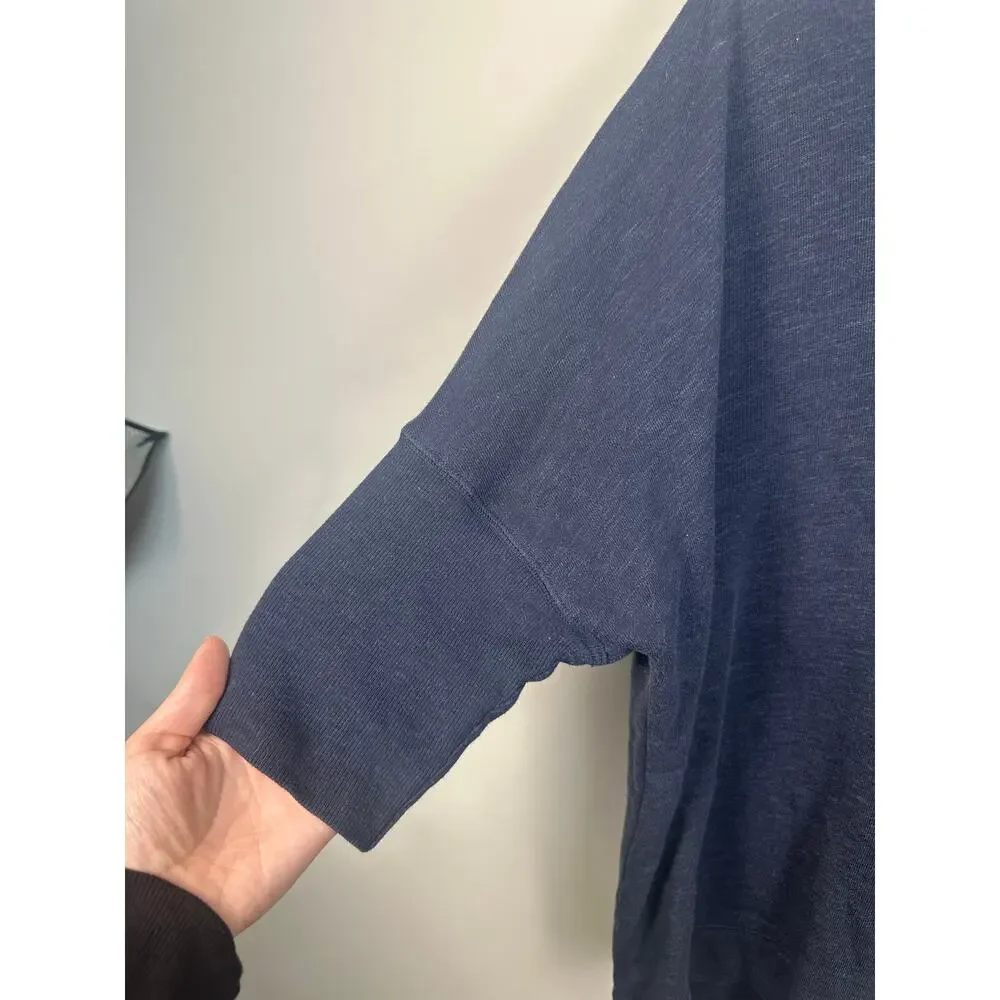 Standard James Perse Grey Blue Cowl Neck Dolman Sleeves Sweatshirt Size 3 Medium